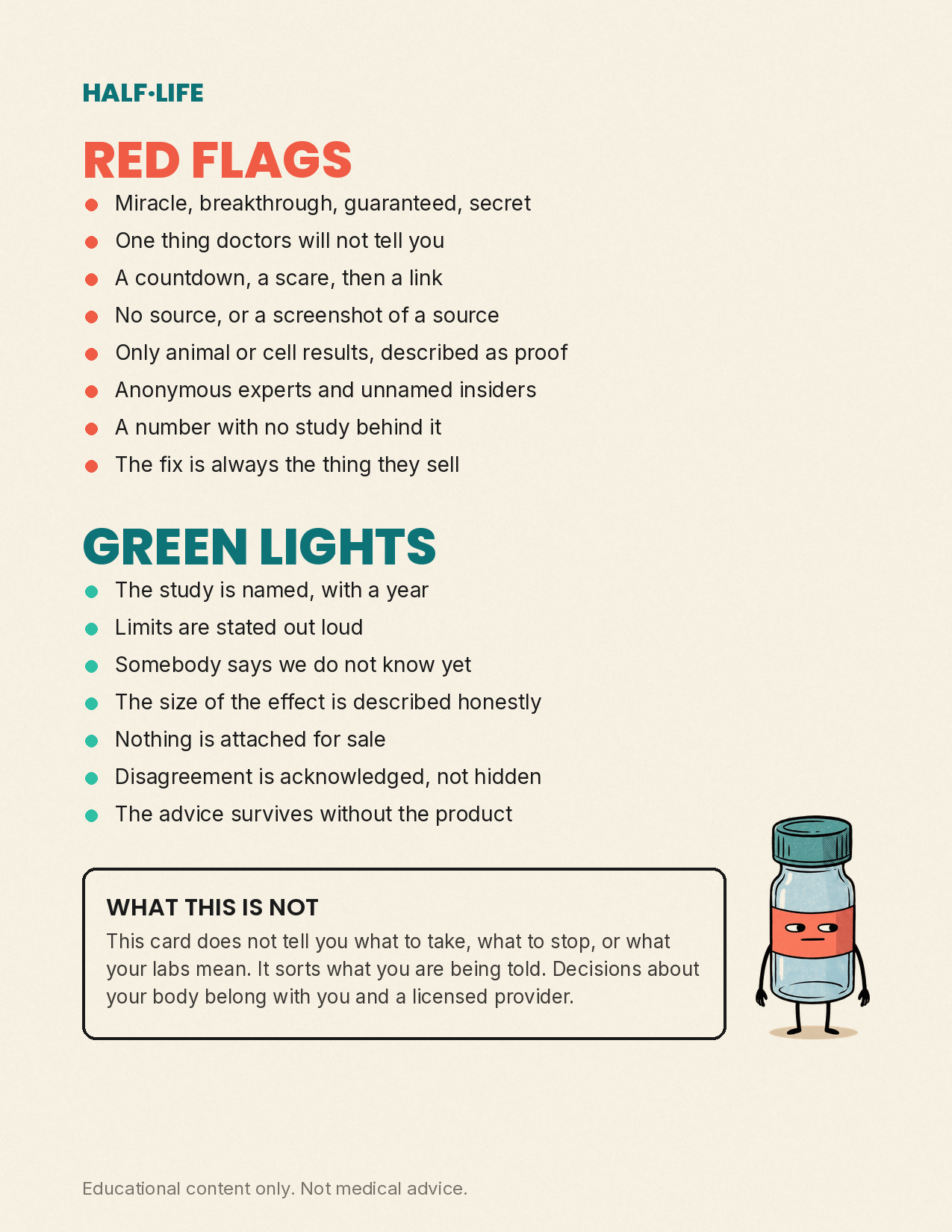 Page two: red flags and green lights